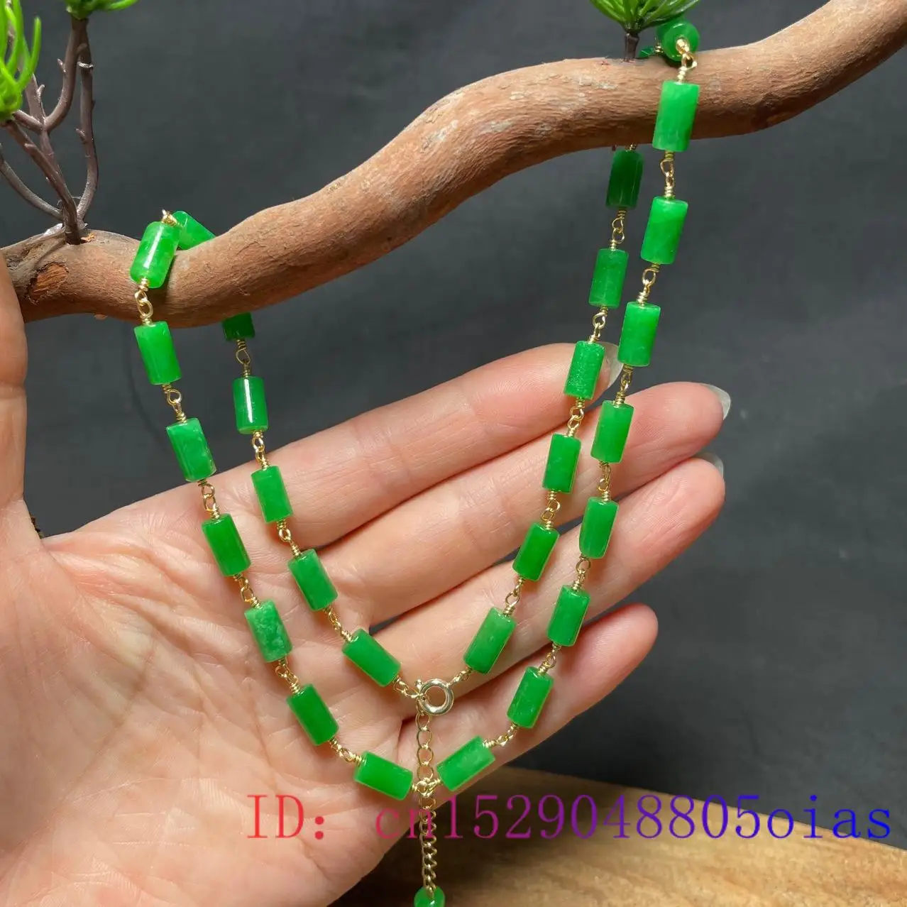 Green Jade Beaded Necklace Vin - Jewelry & Watches Vitopoulos Reviews recension och pris