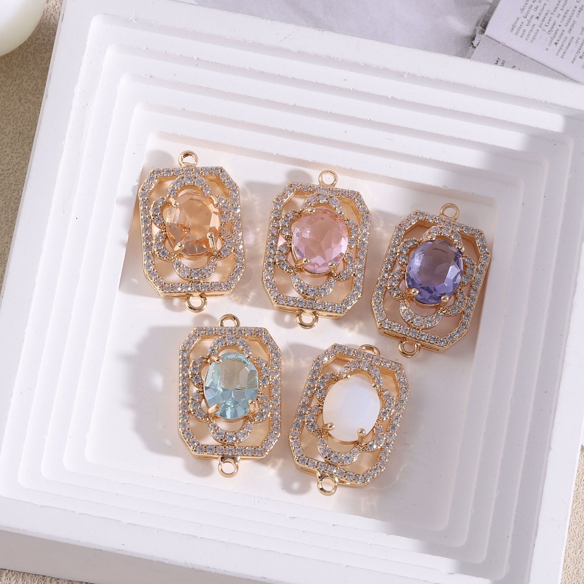 10pcs/ Bag   Diamond studded r - Diamond Stud Earrings recension och pris