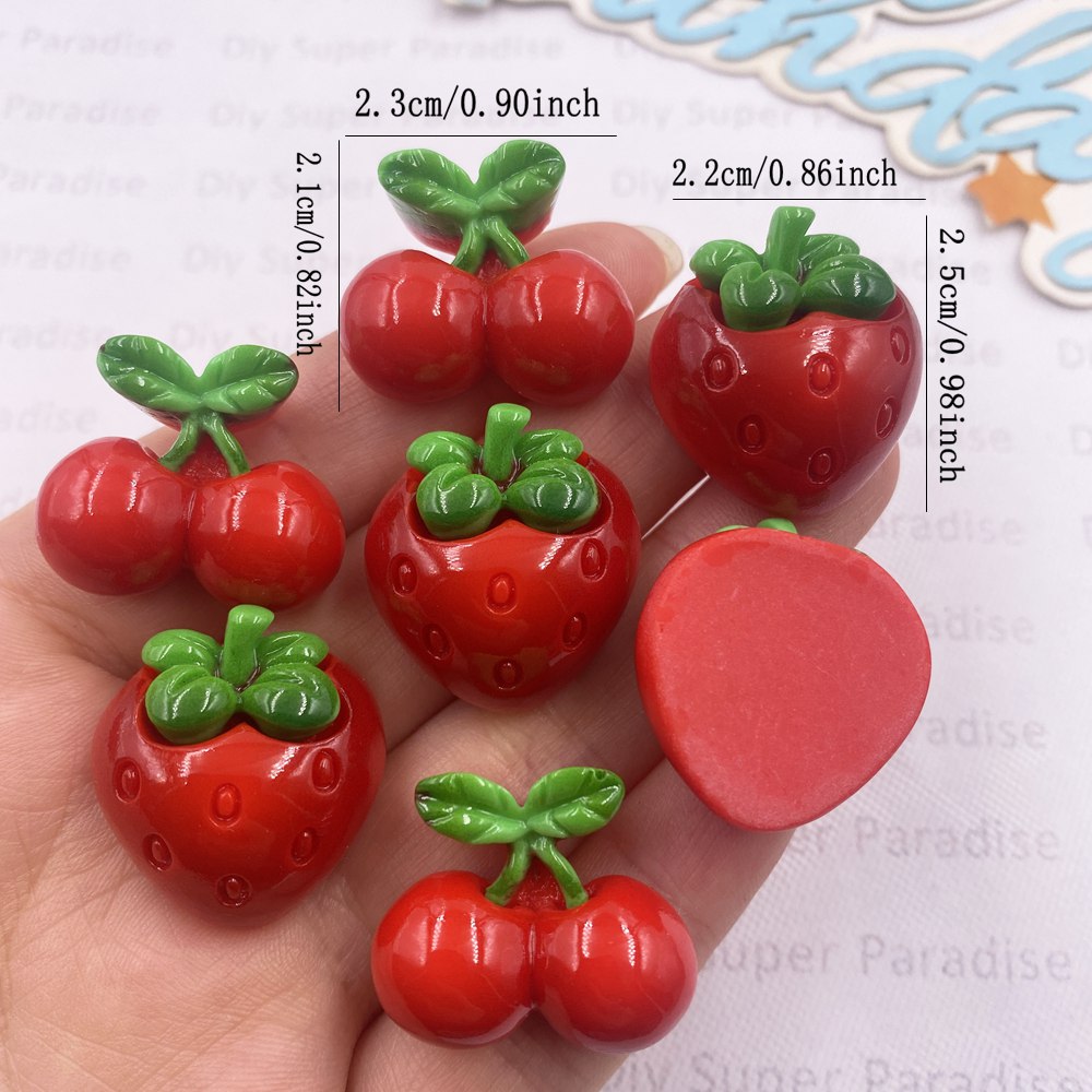 8PCS Resin Kawaii Colorful Red - Paradise Jewelry & Watches Llc Miami Reviews recension och pris