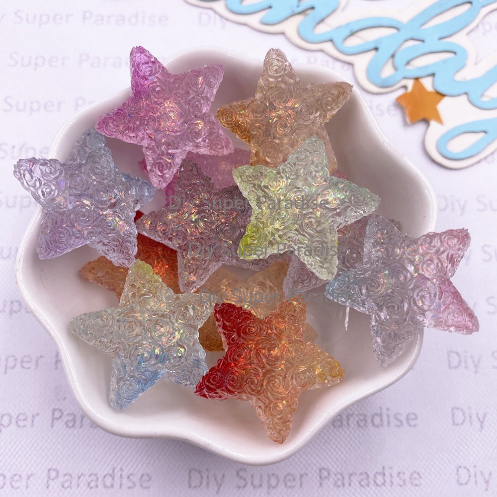 10PCS Resin Clear Candy Color  - Paradise Jewelry & Watches Llc Miami Reviews recension och pris