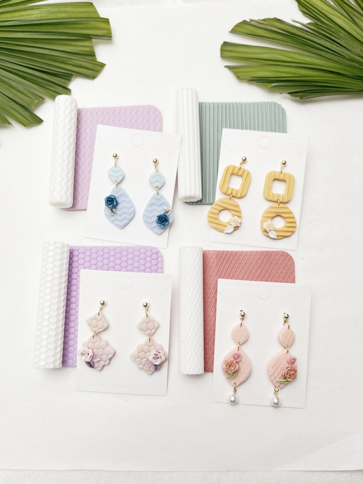 Polymer Earring Polymer Clay C - Diamond Stud Earrings recension och pris