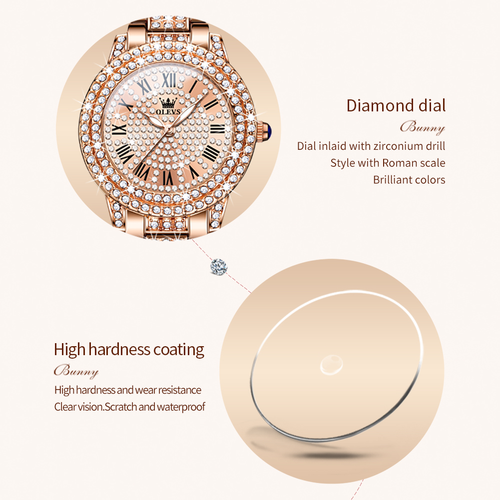 OLEVS 9943 Luxury All Diamond  - Jewelry Diamond Watches recension och pris
