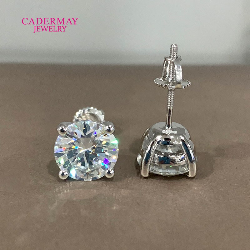 High Quality 4 Prongs Screw Ba - Diamond Stud Earrings recension och pris